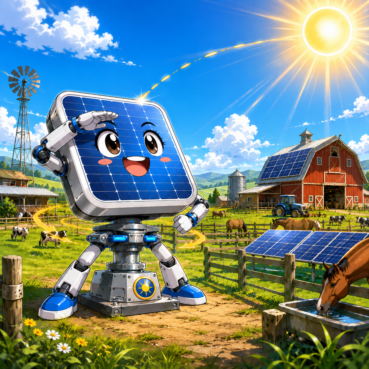 Farm and ranch solar tracking pod